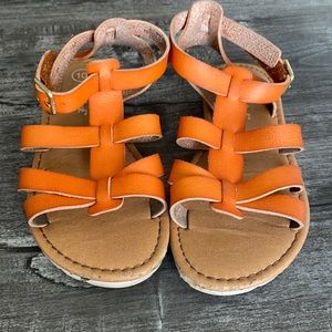 Cat and Jack, orange sandals, size 10